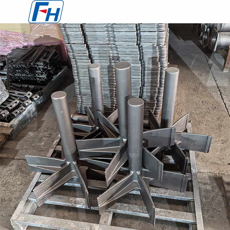 FH® hegesztett ventilátorlapátok magas hőmérsékletű kemenceventilátorokhoz – 1.4848, csúszásgátló, dinamikus kiegyensúlyozás, ISO 9001